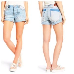 One x One Teaspoon Jean Shorts Florence Charger Denim Distressed Shorts …